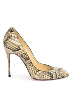 Grey python leather Pigalle Follies pointed-toe pumps