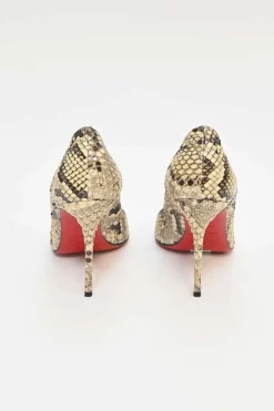 Grey python leather Pigalle Follies pointed-toe pumps