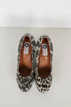 Grey python-embossed leather scrunch wedge pumps