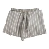 Grey with stripes elastic skort