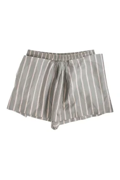 Grey with stripes elastic skort