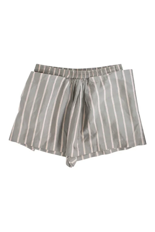 Grey with stripes elastic skort