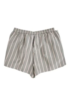 Grey with stripes elastic skort