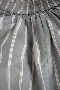 Grey with stripes elastic skort