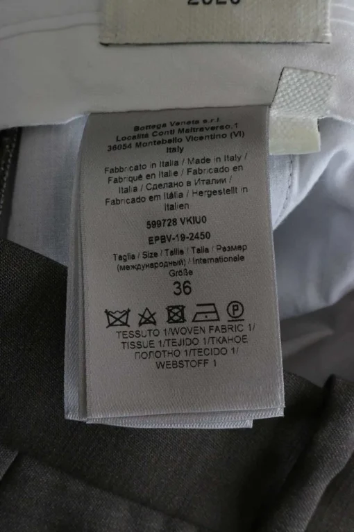 Grey wool mélange pull-on high-rise tailored trousers