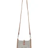 Gris clair felt and brown Swift leather Evelyne 16 crossbody bag