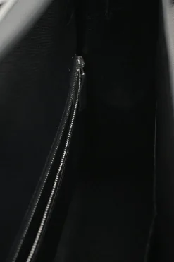 Gris Meyer Epsom leather Kelly Sellier 35 with Palladium-plated hardware and detachable shoulder strap