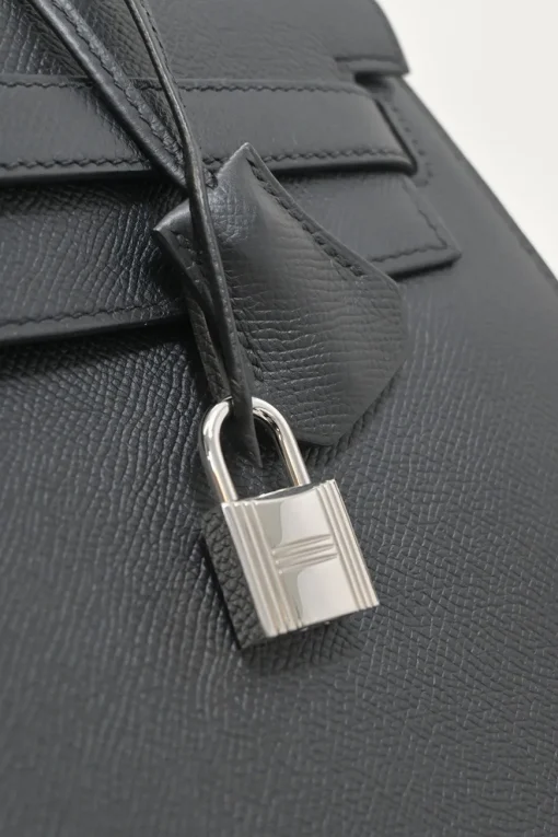 Gris Meyer Epsom leather Kelly Sellier 35 with Palladium-plated hardware and detachable shoulder strap