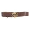 Gucci brown leather Hysteria Deer buckle belt