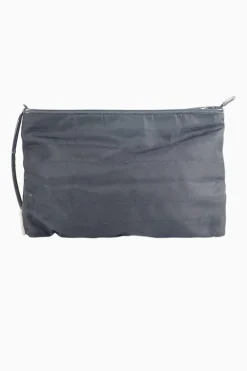 Gucci dark blue nylon pouch clutch
