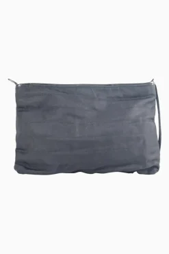 Gucci dark blue nylon pouch clutch