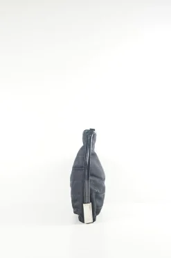 Gucci dark blue nylon pouch clutch
