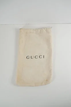 Gucci dark blue nylon pouch clutch