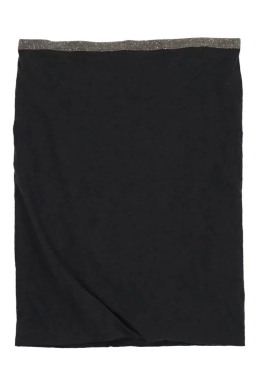 Heather grey cotton-blend jersey tube top with glitter tipping