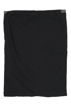 Heather grey cotton-blend jersey tube top with glitter tipping