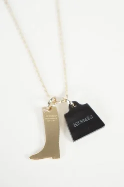 Hermes Amulette Maroquinier pendant necklace