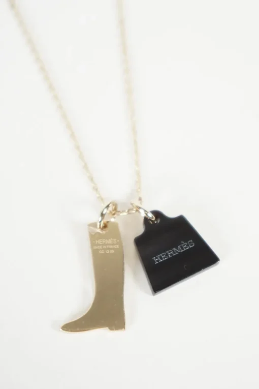 Hermes Amulette Maroquinier pendant necklace