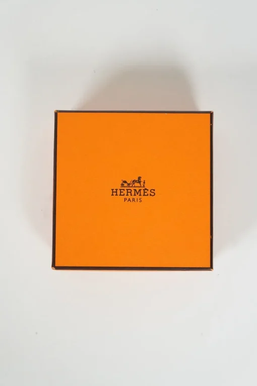 Hermès white and coral Behapi double tour bracelet
