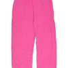Hot pink silk floral jacquard lounge spread notch collar piped shirt and cropped leg trouser set