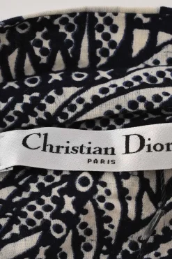 Indigo Blue and white cotton Toile De Jouy Wired Headband