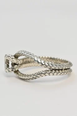 Intrecciato silver knot bracelet