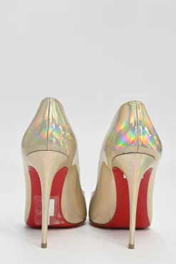 Iridescent holo leather Hot Chick 110 pointed-toe pumps
