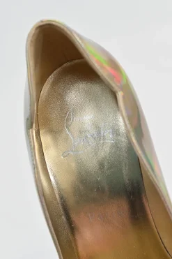 Iridescent holo leather Hot Chick 110 pointed-toe pumps
