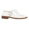 Ivory and silver leather 'Joella' brogue shoes