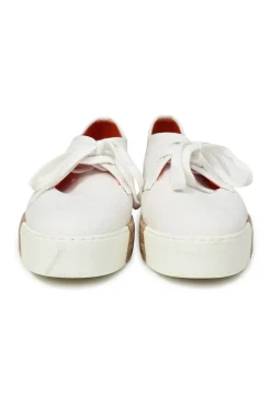 Ivory canvas, jute, and rubber round-toe Rosa espadrille flatform sneakers