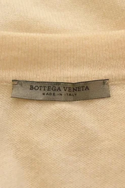 Ivory cashmere open-front cropped jersey knit bolero cardigan