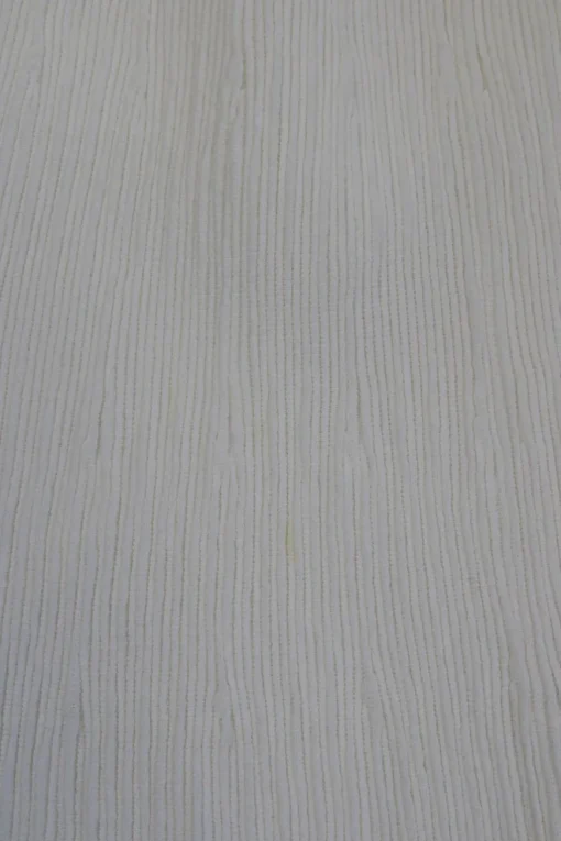 Ivory cotton-blend A-line plissé knit midi skirt