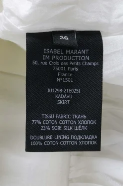 Ivory cotton-silk blend pull-on A-line pintuck Kadavu flared mini skirt