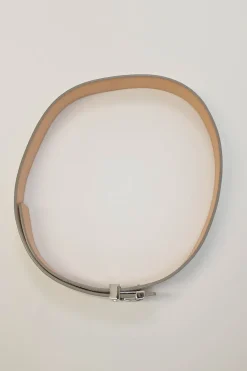 Ivory Epi leather LV buckle belt