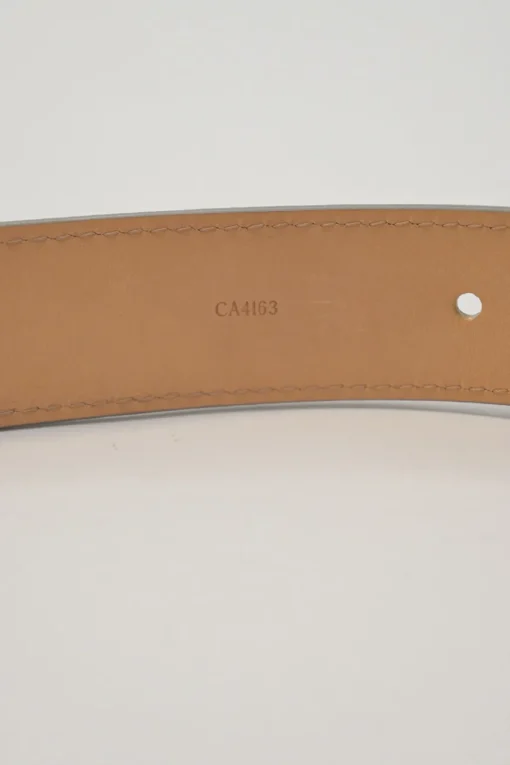 Ivory Epi leather LV buckle belt