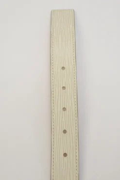 Ivory Epi leather LV buckle belt