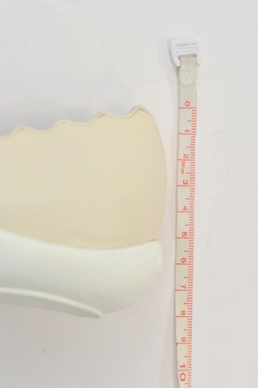 Ivory leather and rubber Lauren scalloped ballerinas