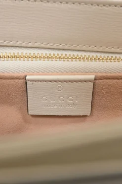 Ivory leather Horsebit 1955 bag with adjustable shoulder strap
