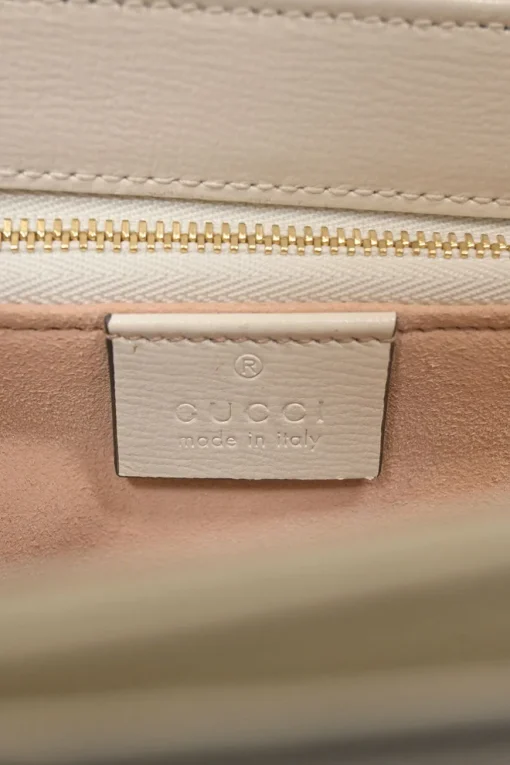 Ivory leather Horsebit 1955 bag with adjustable shoulder strap