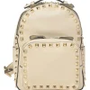 Ivory leather Rockstud mini backpack
