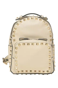 Ivory leather Rockstud mini backpack