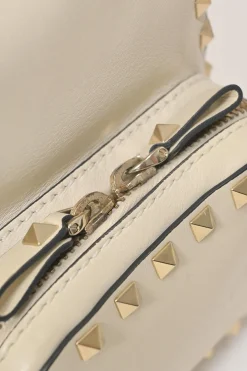 Ivory leather Rockstud mini backpack