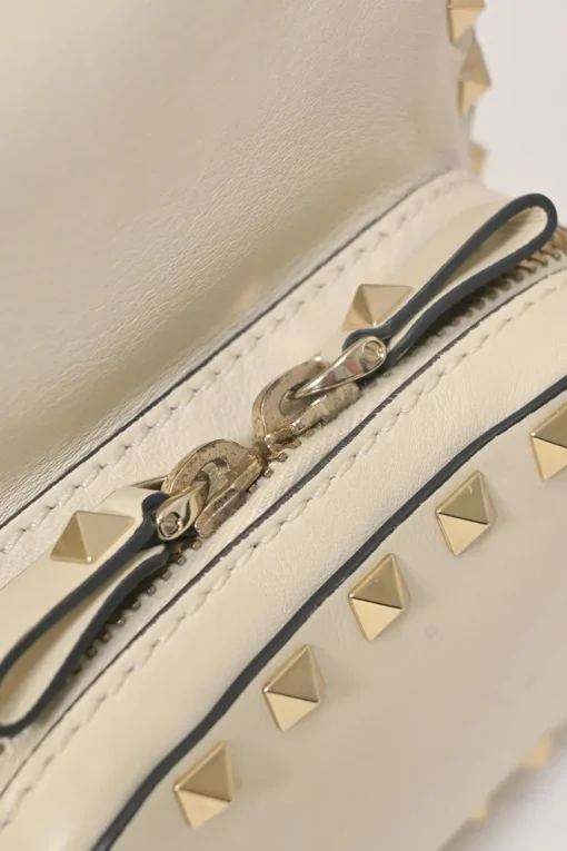Ivory leather Rockstud mini backpack