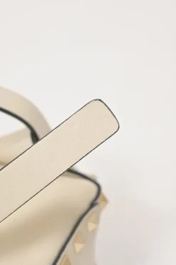 Ivory leather Rockstud mini backpack