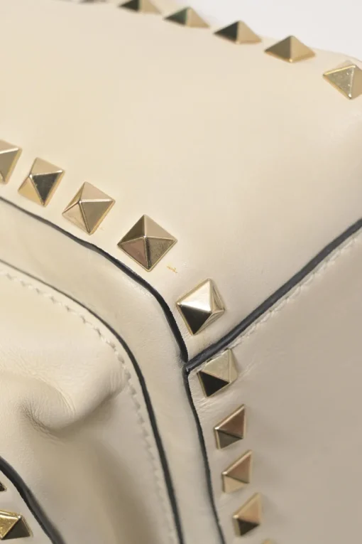 Ivory leather Rockstud mini backpack