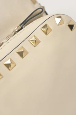 Ivory leather Rockstud mini backpack