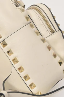 Ivory leather Rockstud mini backpack
