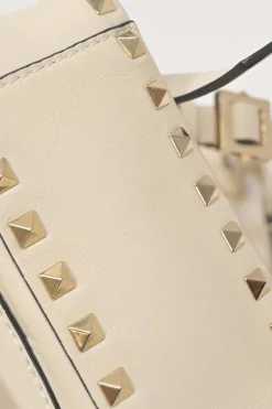Ivory leather Rockstud mini backpack