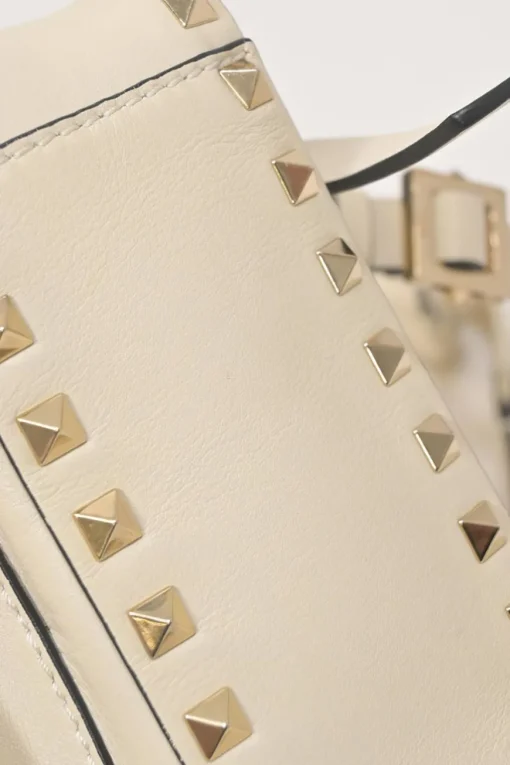 Ivory leather Rockstud mini backpack