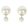Ivory resin pearl 'Tribales' earring