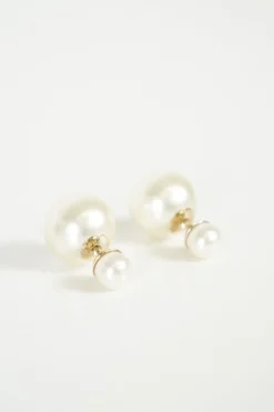 Ivory resin pearl 'Tribales' earring